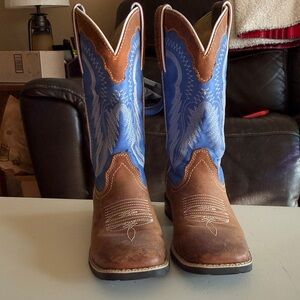 Durango Brown and Blue Heeled Boots